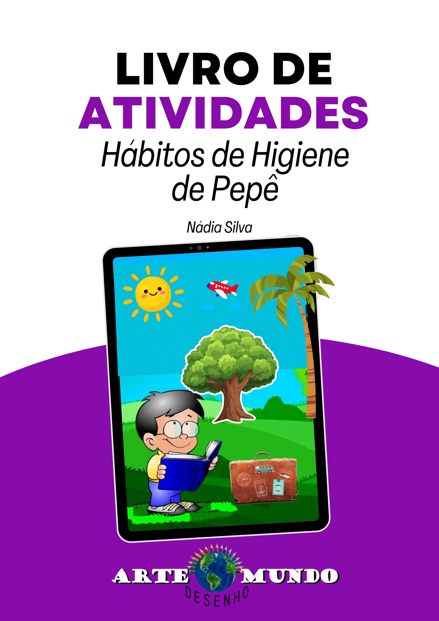 Capa do livro de atividades Hábitos de Higiene do Pepê