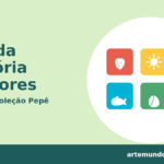 Capa do Jogo da Memória das Cores, joguinho educativo da Coleção Pepê
