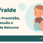 Menino sentado no penico, desfralde sinais de regressão