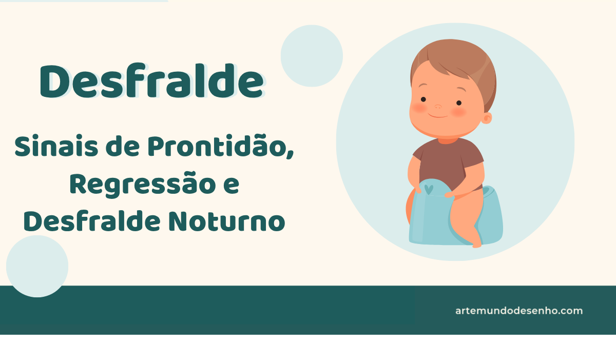 Menino sentado no penico, desfralde sinais de regressão