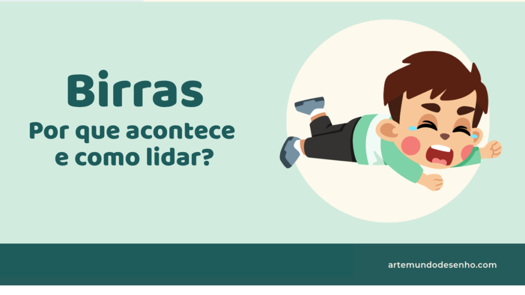 Ilustração do Pepê fazendo birra, personagem da Arte Mundo Desenho