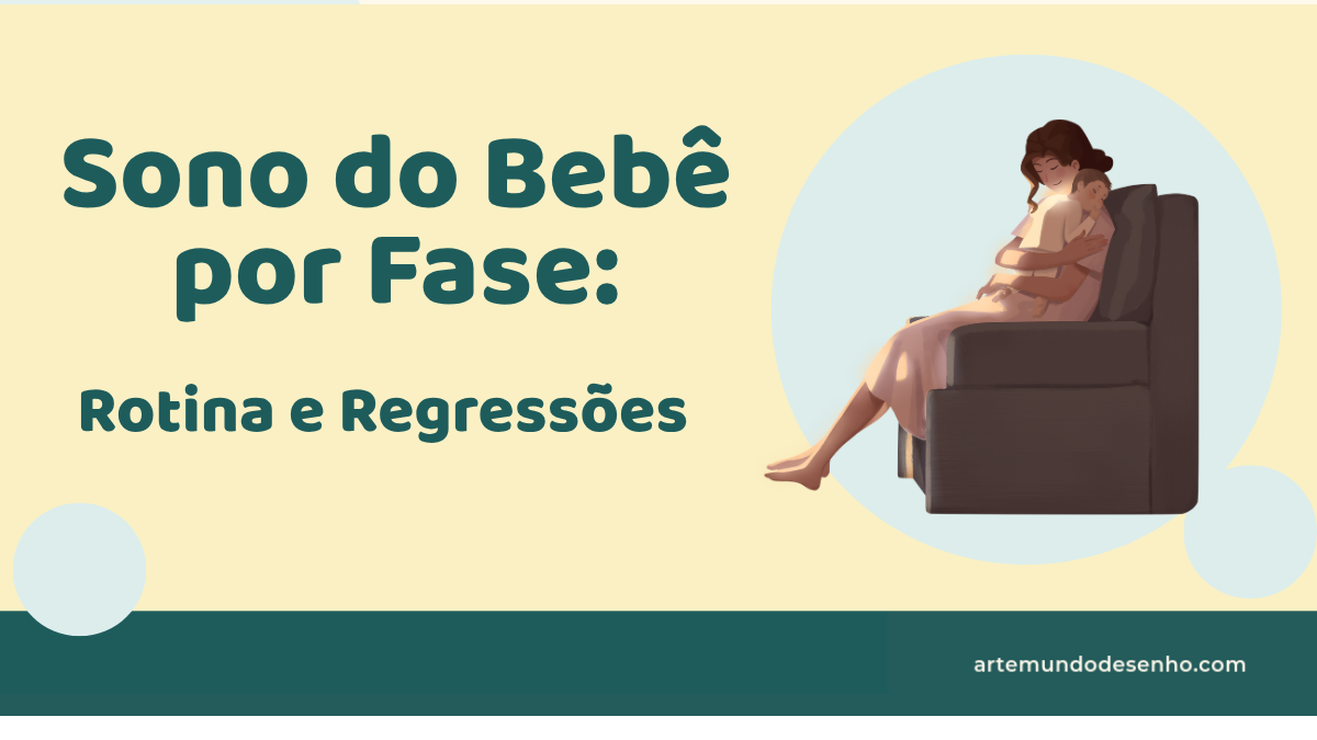 Mãe segurando o bebê no colo, dormindo tranquilo - capa sobre sono do bebê por fase