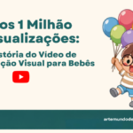 "Imagem destacada do artigo sobre 1 milhão de visualizações no canal Arte Mundo Desenho