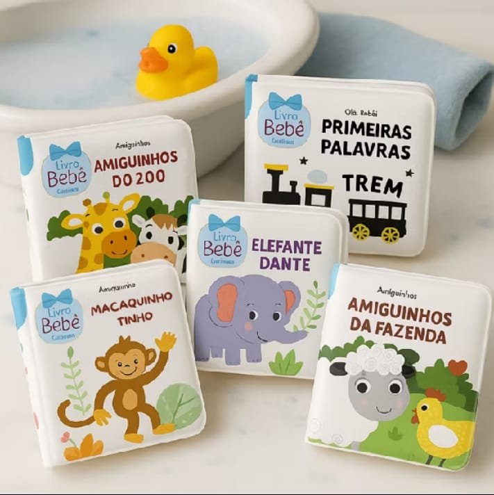 Livro Infantil de Banho para Bebês