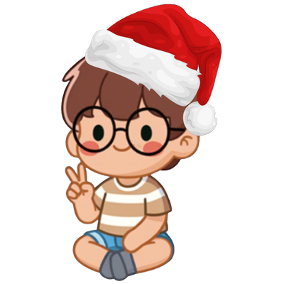 Pepê, o mascote do Arte Mundo Desenho, com gorro de Papai Noel